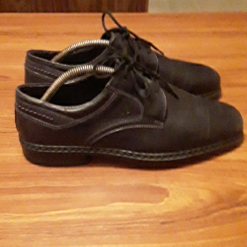 Josef Seibel Men's Black Leather Shoes